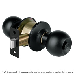 [47909] Cerradura pomo, negro, esfera, entrada, Hermex