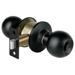 [47911] Cerradura pomo, negro, esfera, baño, Hermex