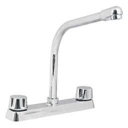 [49190] Mezcladora cobra 8' p/fregadero manerales hex cart ceramico