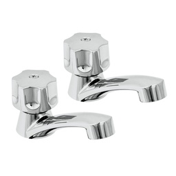[49308] Juego 2 llaves plasticas individuales para lavabo, Basic