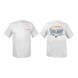[60010] Playera cuello redondo para hombre, blanca, EG, Truper