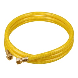 [45011] Manguera para gas, PVC amarilla, 3/8'x2 m, c/conexion, Foset