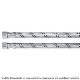 [45488] Manguera lavabo/fregadero, acero inox, 1/2' x 3/8', 30 cm