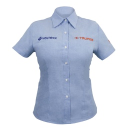 [61107] Camisa manga corta para mujer, azul, M, Truper