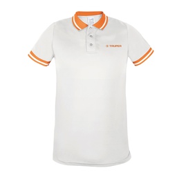 [69973] Playera polo performance para hombre, blanca, CH, Truper