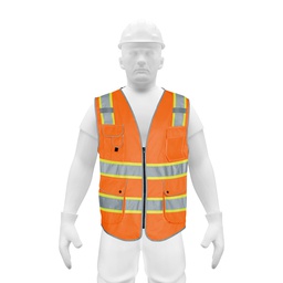 [102441] Chaleco de seguridad de alta visibilidad, naranja, grande
