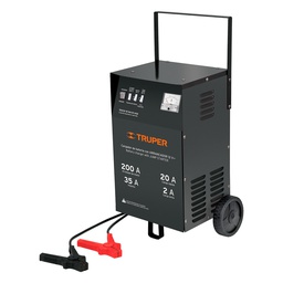 [13029] Cargador de 200 A para baterias de 12 V, con ruedas, Truper