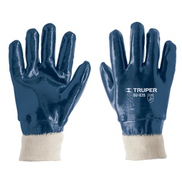 [15244] Guantes de algodon recubiertos de nitrilo puño tejido,Truper