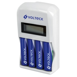 [46046] Cargador de pilas, AA, AAA, incluye 4 pilas AA, Volteck