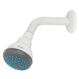[48293] Regadera plastica redonda 2-1/2' gris-blanca, Foset Basic