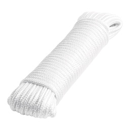[48395] Piola de poliester diamante de 4 mm x 30 m blanca, Fiero