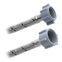 [CSA35] Conector Flexible Para Sanitario 7/8" AM X 1/2" AM X 35cm. Acero Inox. Plomacy (CSA35)