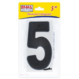 [2215] Numero Para Exterior  "5"  en Blister  (2215)
