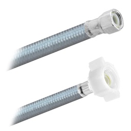 [3909] FamaFlex Poliacero Para Agua Potable 3/8" COMP x 1/2" AM x 40cm.-16"  (3909)