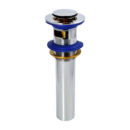 [30LPR] CONTRA DE LATON PUSH C/REBOSADERO P/LAV A.CROMO