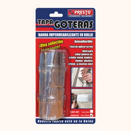 [3236] PRESTO TAPA GOTERAS ROLLO 1 MT  X  10 CM
