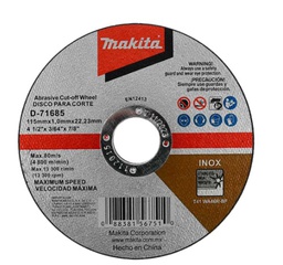 [D-71685] DISCO CTE.A.INOX.MAK 4 1/2”x 1mm.