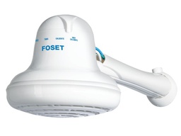 [40237] Regadera eléctrica, 4 temperaturas, 16.5cm, blanca, FOSET