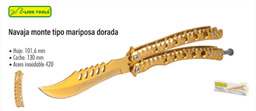 [LION TOOLS] Navaja monte tipo mariposa dorada