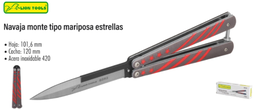 [8593] Navaja monte tipo mariposa estrellas