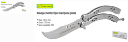 Navaja monte tipo mariposa plata