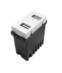 [100-USB-W] ROYER  100 TOMA 2usb 2A 1mod.BLANCA