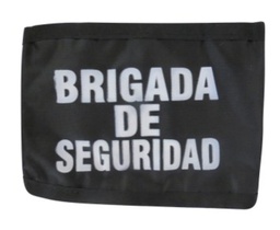 [14SEGURI009SM] BRAZALETE BRIGADISTA NEGRO DE SEGURIDAD