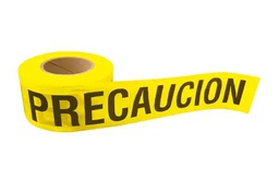 [Cinta para barricada "PRECAUCION" ancho 3" de 100 m Surtek] 137297