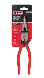 [Pinza para electricista con mango rubber grip de 8-9/32" con punta larga Urrea] 2292G