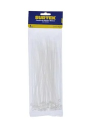 [Cinchos plásticos 150 x 3.6 mm, tensión 18 kg de 50 piezas, color natural Surtek] 114204