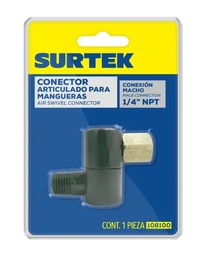 [Conector para manguera 1/4" NPT Surtek] 108100