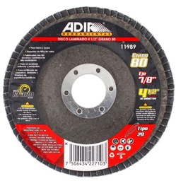[DISCO LAMINADO 4 1/2 GRANO 80 ADIR] 11989 ADIR