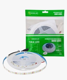 [DM26] Tira Led Tianlai 5 Mts 12v 600 Leds 2835 Color Blanco