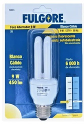 [FU0015] FOCO AHORRADOR TIPO 2U 9W BLAN
