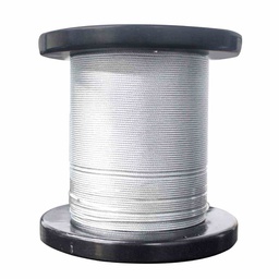 [B-003] CABLE DE ACERO C/FORRO PLASTICO 7X7 3/32"-1/8" ROLLO 100MTS