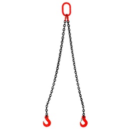 [C-02000] ESLINGA DE CADENA 3/8" G80 6M DOBLE GANCHO TRABA