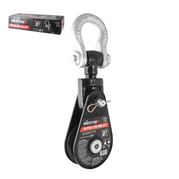 [C-02930] PASTECA GIRATORIA 8T-6" C/GRILLETE P/CABLE D/ACERO 3/4" WESTON PLUS