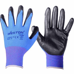 [ST018-12] GUANTE NYLON C/NITRILO ESPUMADO 13G NEGRO 8        PZ